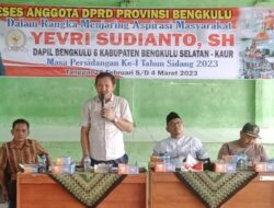 Anggota DPRD Provinsi Bengkulu Berikan Aspirasi Kepada Masyarakat BS