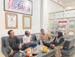 Perkuat Sinergi Pemilu Damai, Kapolres BS Kunjungi Kantor SMSI Bengkulu