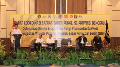 Rakor Satgas Saber Pungli Se-Provinsi Bengkulu, Guna Optimalisasi Kinerja Satgas Saber dan Bebas Pungli   